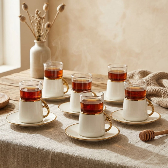 Porcelain Tea Cup Set 6 Pcs